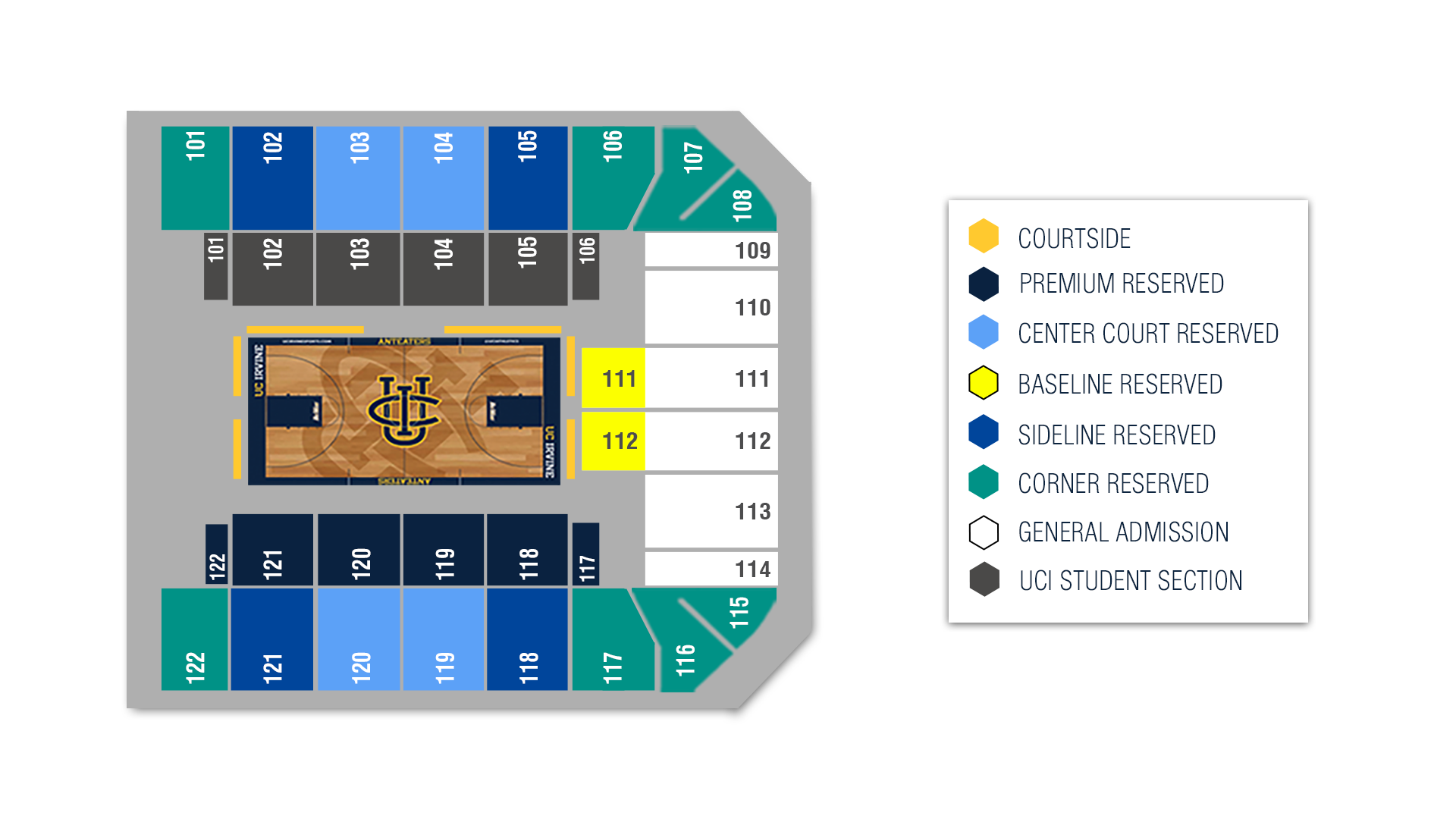 * Women's Basketball is general admission seating